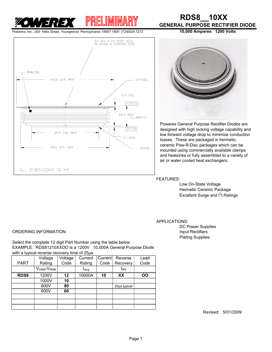 Rds8 xx | C&H Technology RDS8__10XX User Manual | Page 2 / 5