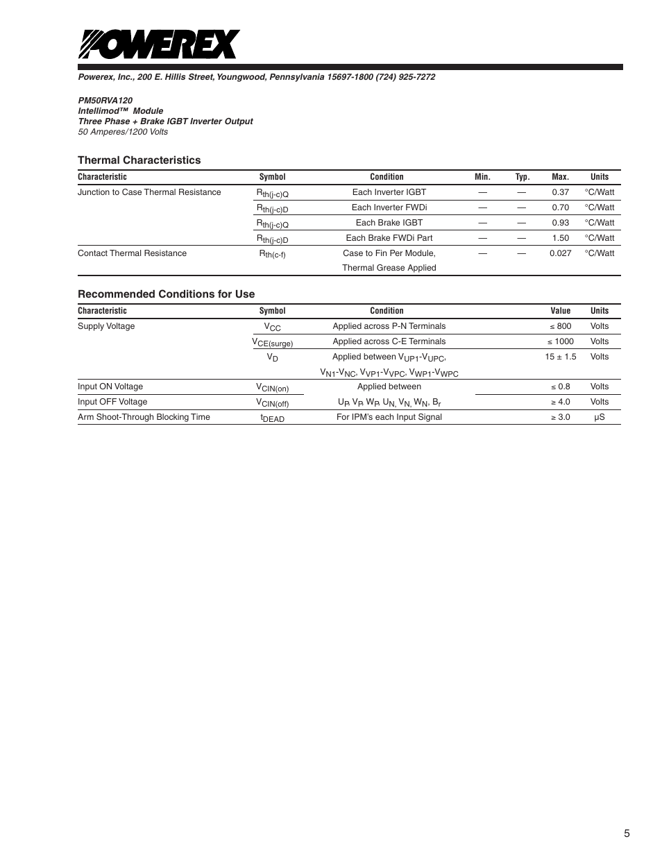 C&H Technology PM50RVA120 User Manual | Page 6 / 9
