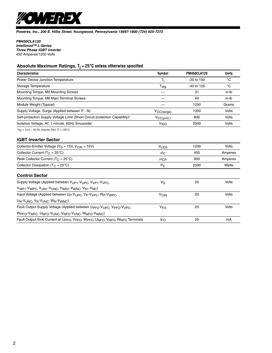 C&H Technology PM450CLA120 User Manual | Page 3 / 7