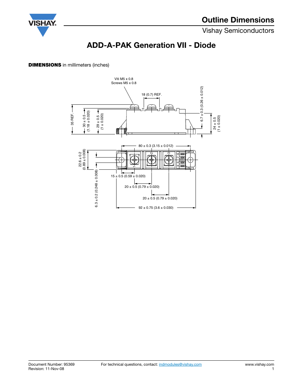 Package drawings - 95369, Vishay semiconductors | C&H Technology VSKDS403-100 User Manual | Page 7 / 10