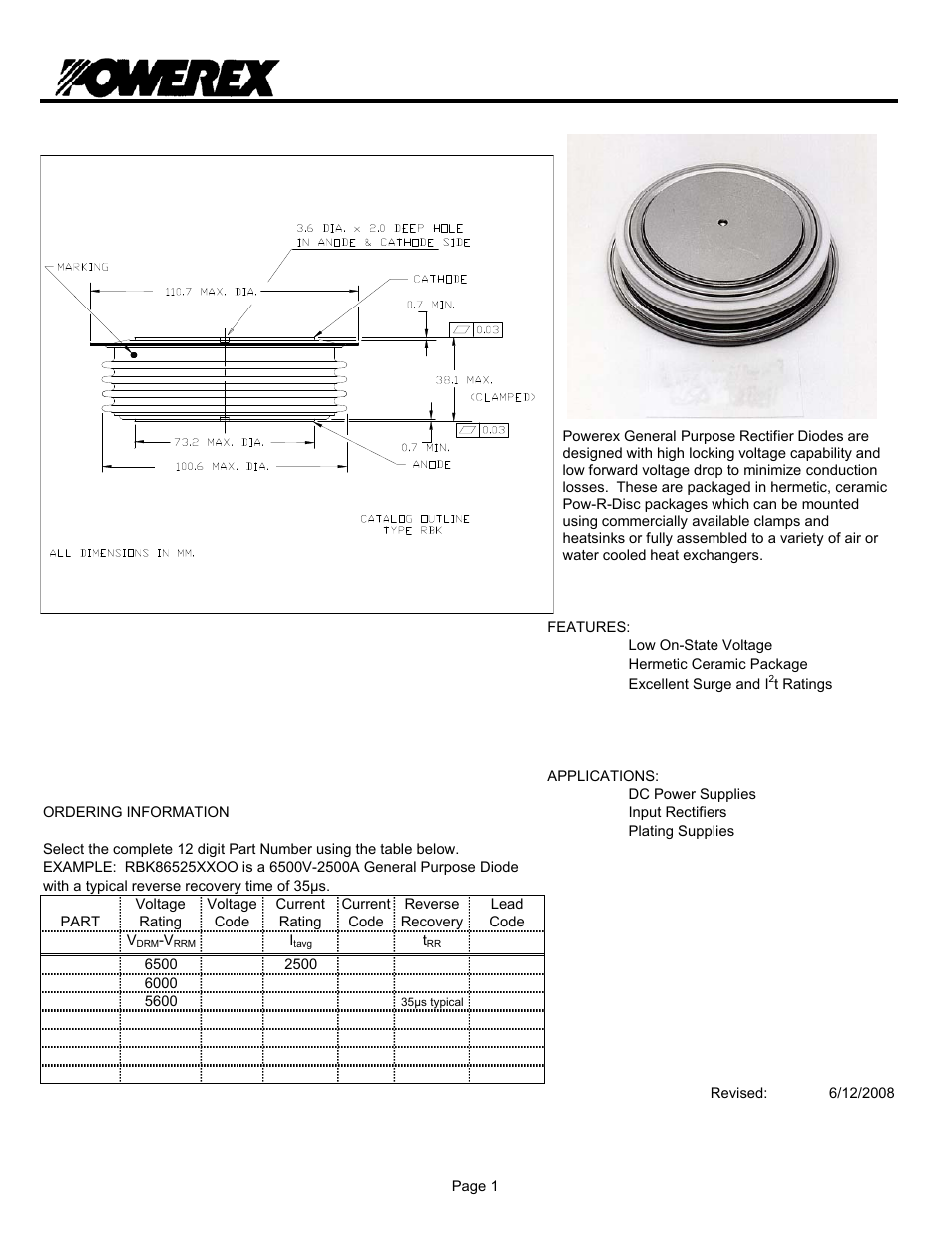 Rbk8 xx | C&H Technology RBK8_ _25XX User Manual | Page 2 / 5