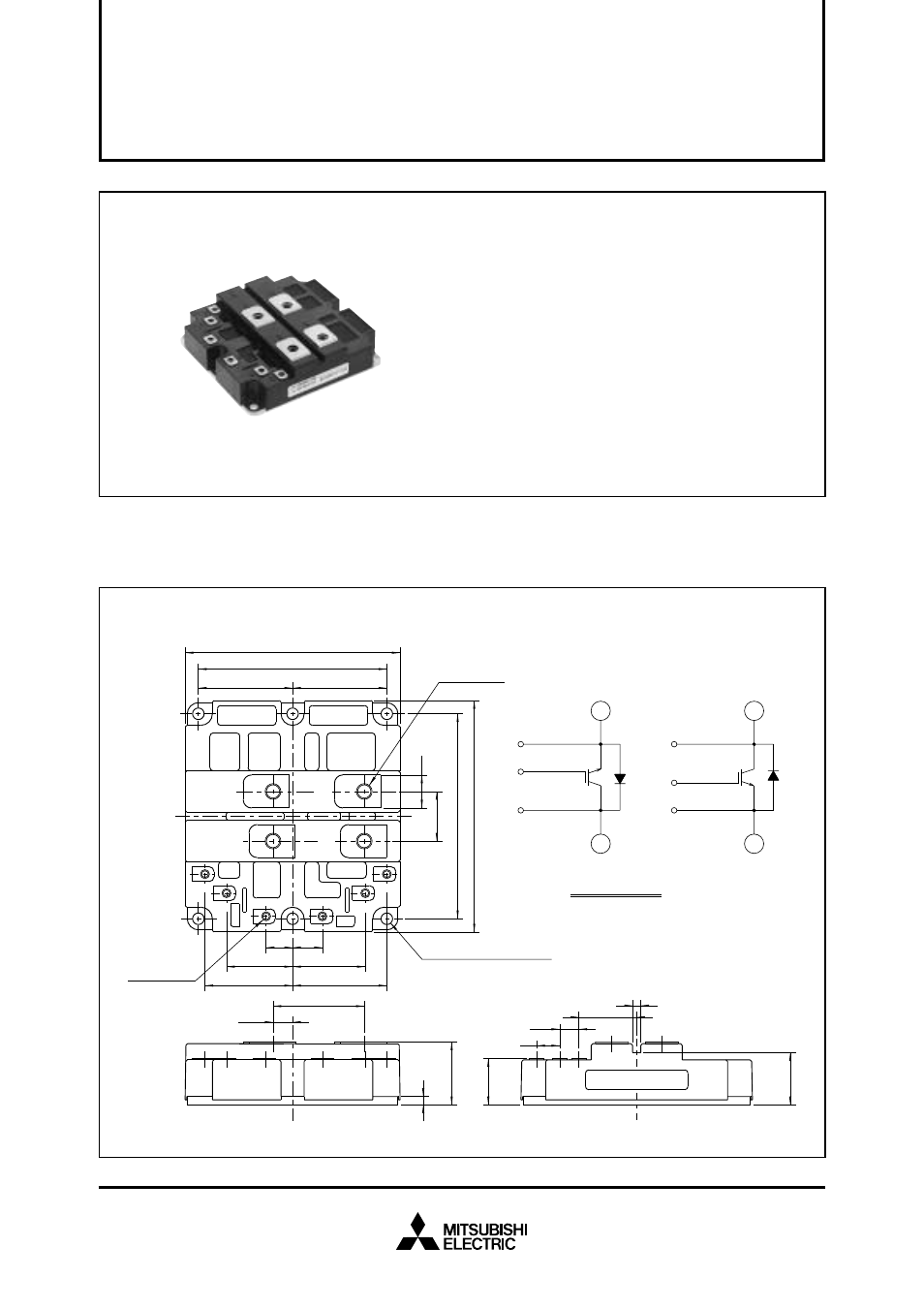 600a ● v, Mitsubishi hvigbt modules, High power switching use insulated type | C&H Technology CM600DY-34H User Manual | Page 2 / 5