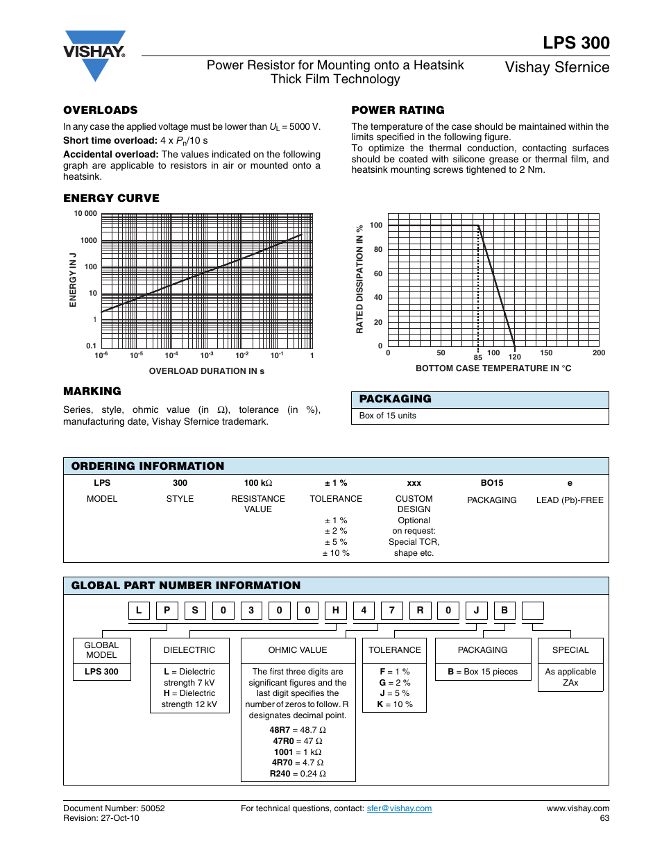 Lps 300, Vishay sfernice | C&H Technology LPS300 User Manual | Page 4 / 5