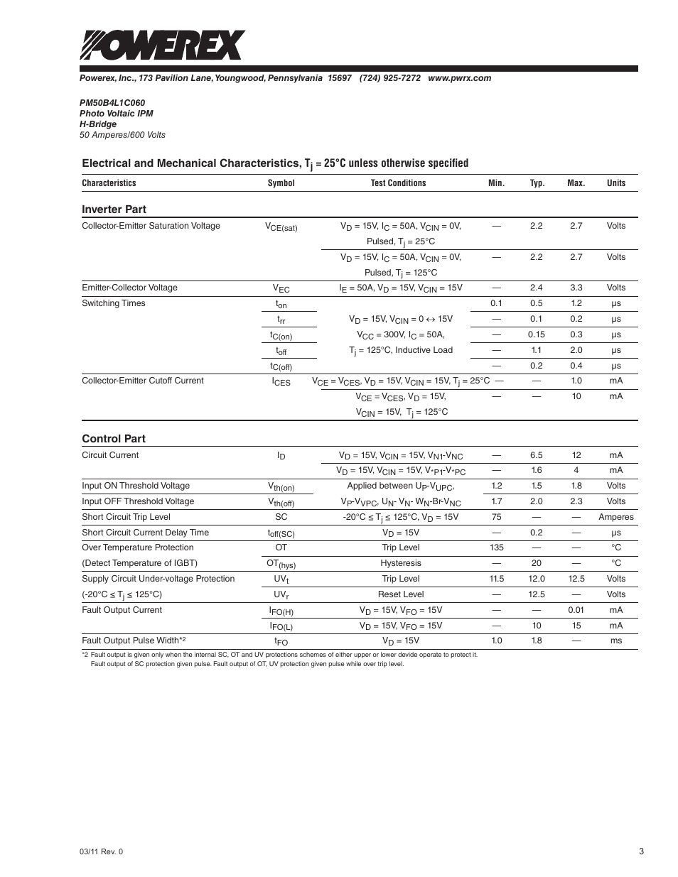 C&H Technology PM50B4L1C060 User Manual | Page 4 / 5