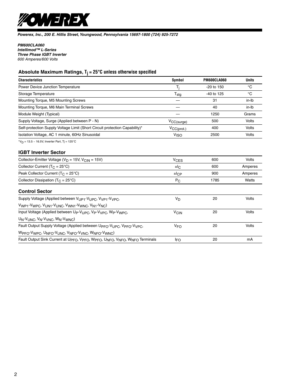 C&H Technology PM600CLA060 User Manual | Page 3 / 7