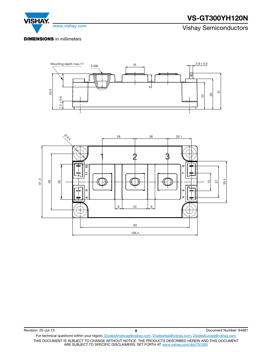 Vishay semiconductors | C&H Technology VS-GT300YH120N User Manual | Page 10 / 11