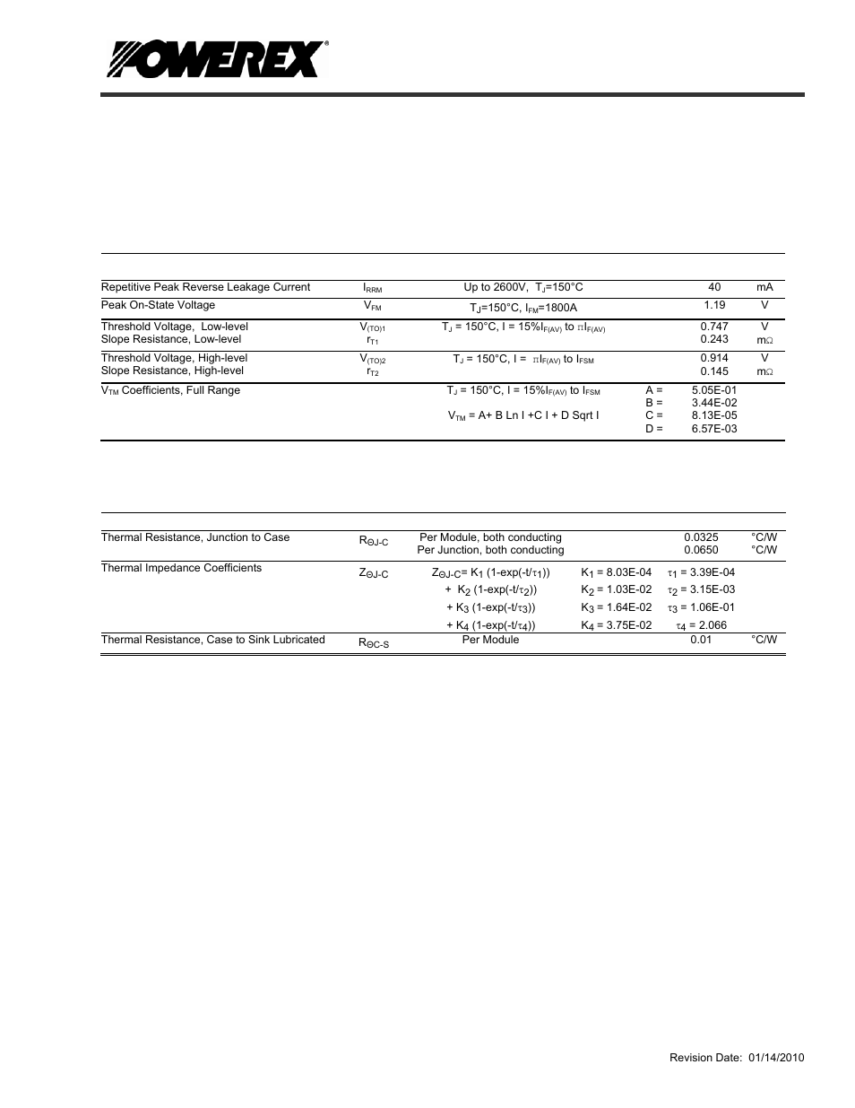 Ld41, Pow-r-blok, Electrical characteristics, t | 25°c unless otherwise specified, Thermal characteristics | C&H Technology LD41__60 User Manual | Page 4 / 6