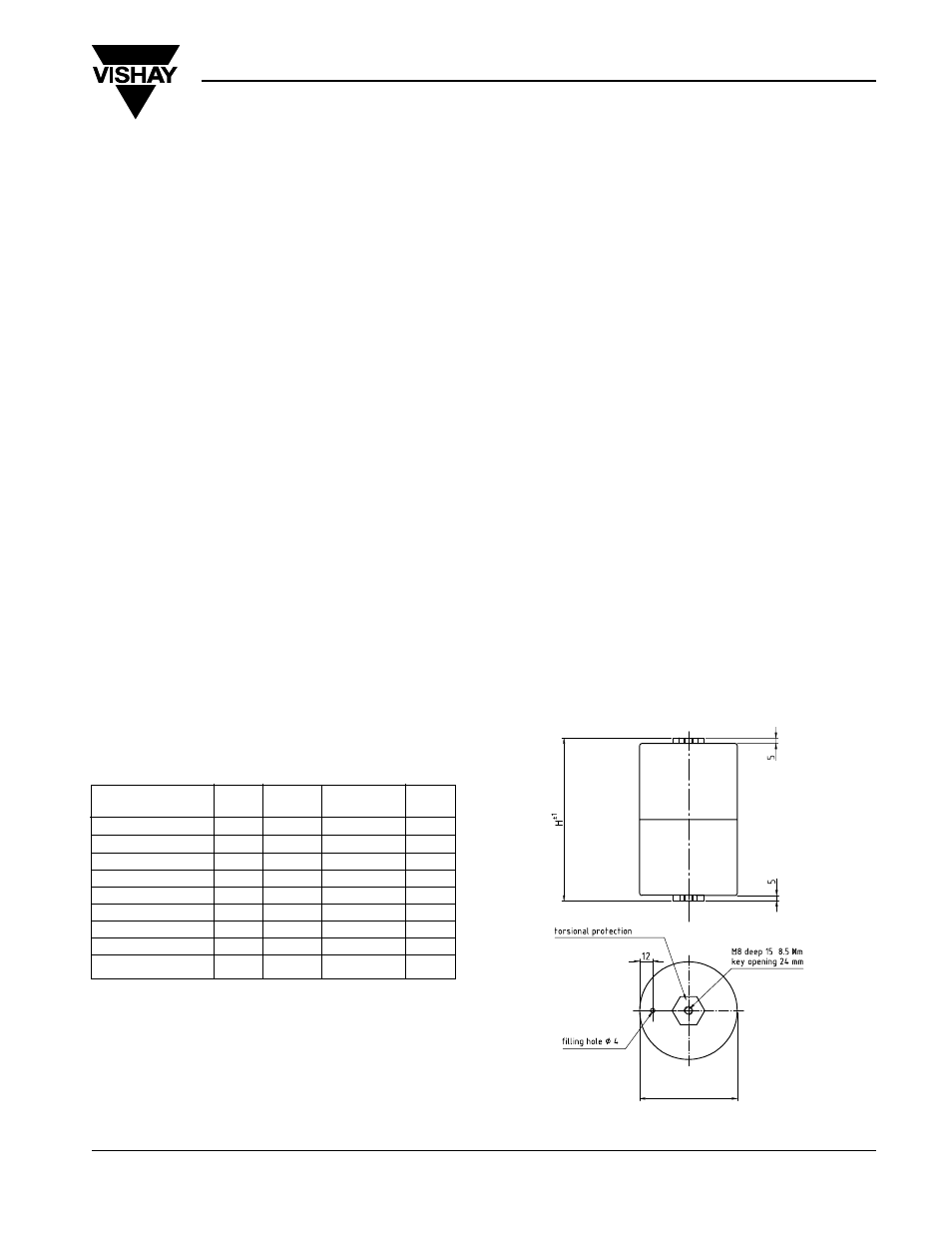 Gto snubber capacitors, oil impregnated, Vishay esta | C&H Technology GTO 4500-6.0P User Manual | Page 2 / 2