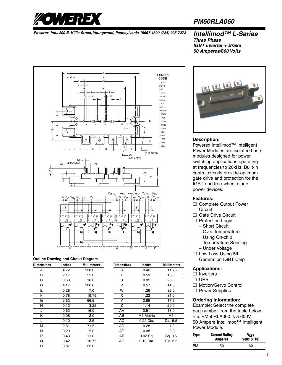 Intellimod™ l-series | C&H Technology PM50RLA060 User Manual | Page 2 / 7