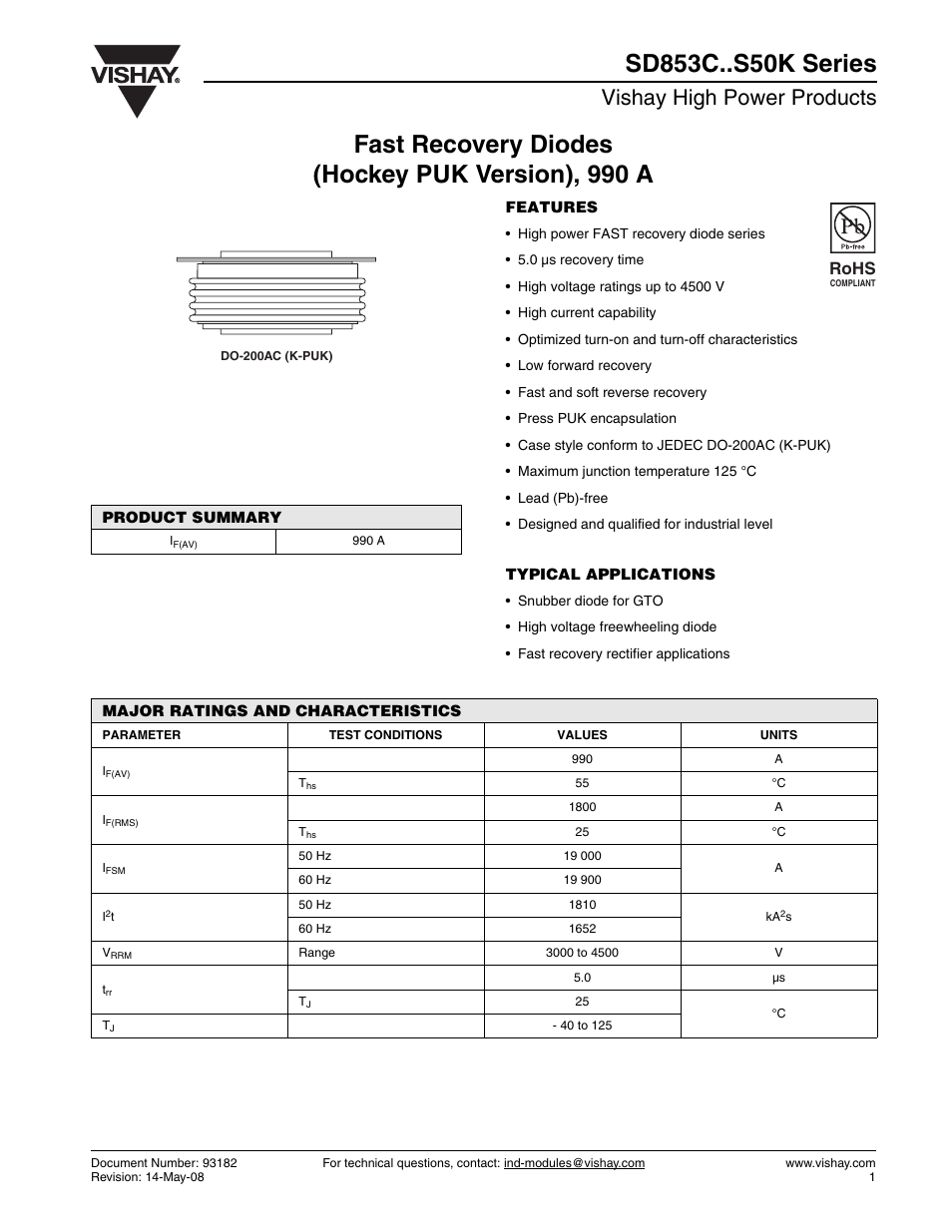 C&H Technology SD853C..S50K Series User Manual | 9 pages