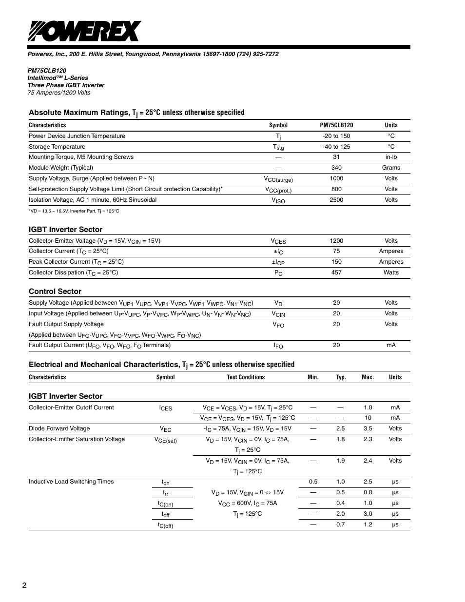 C&H Technology PM75CLB120 User Manual | Page 3 / 5