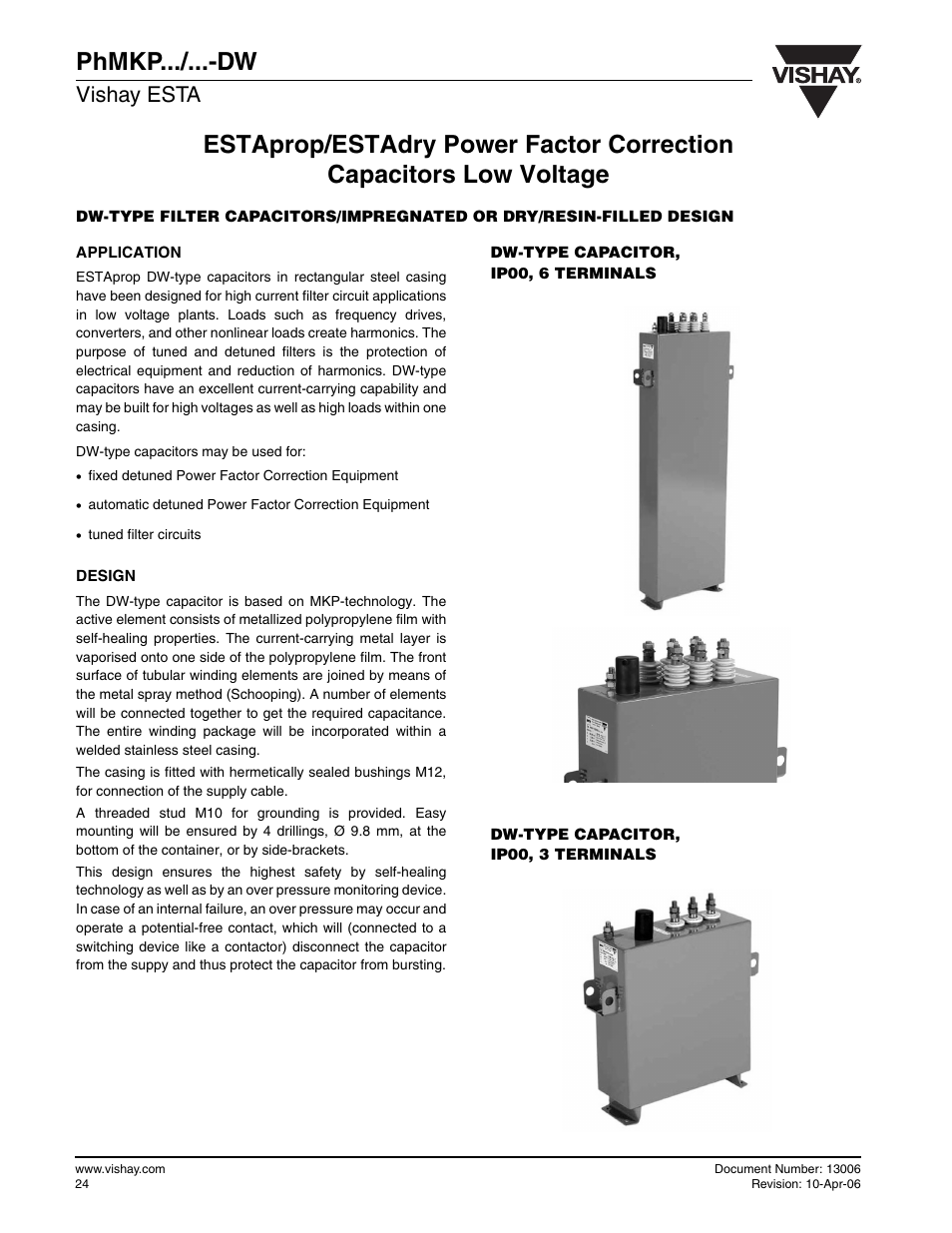 Phmkp.../...-dw, Vishay esta | C&H Technology PhMKP...-...-DW User Manual | Page 2 / 5