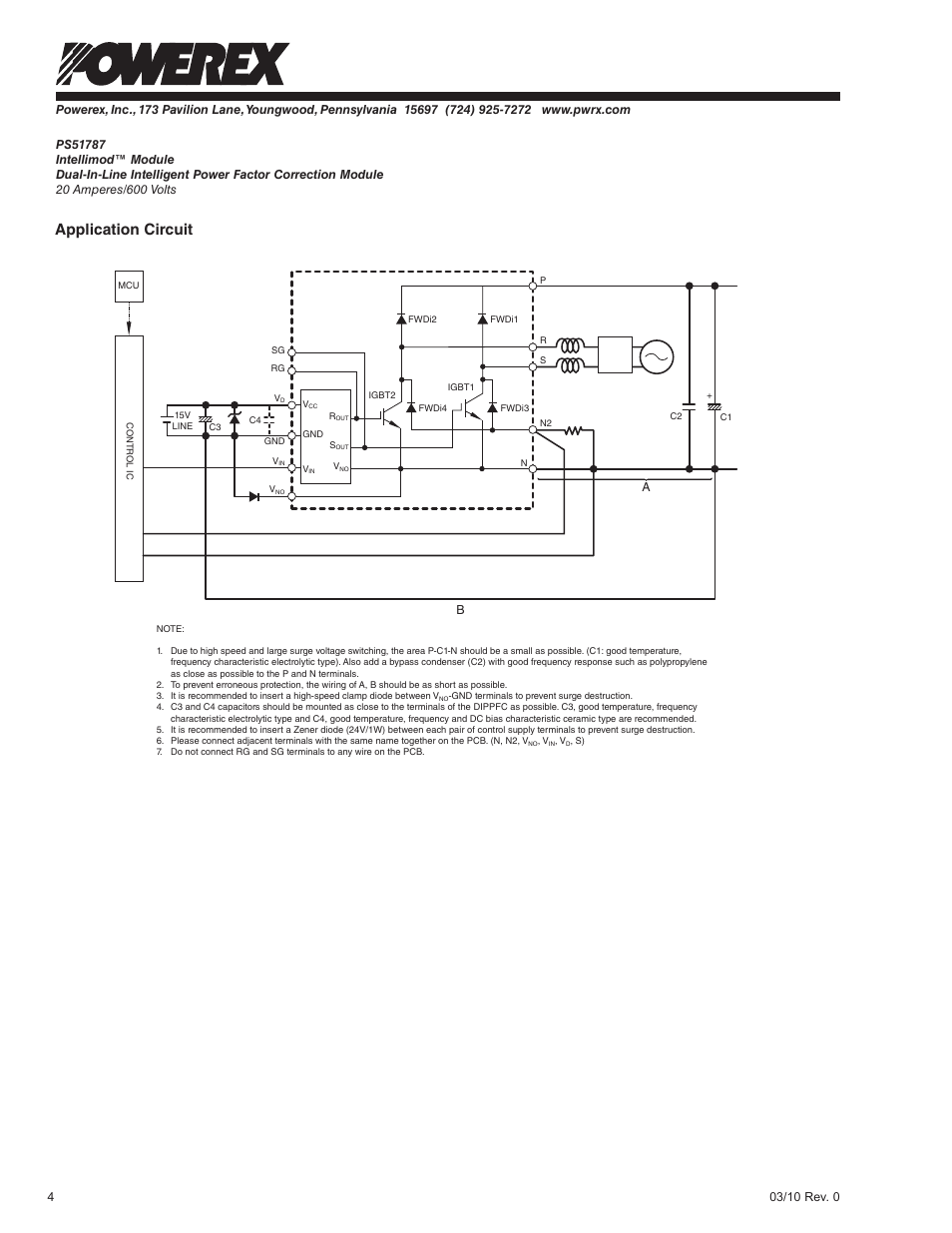 Application circuit | C&H Technology PS51787 User Manual | Page 4 / 4