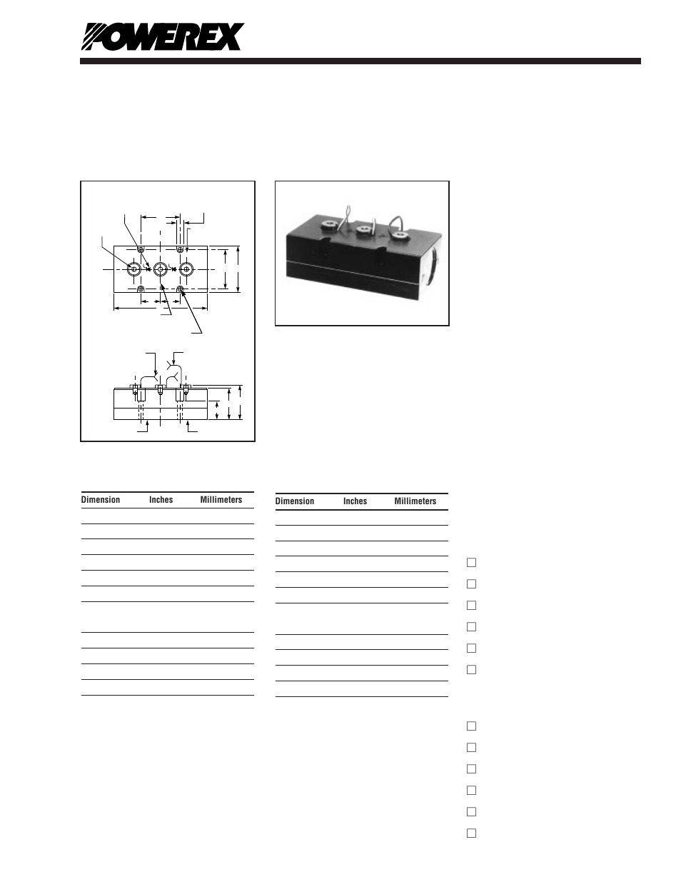 Phase control modules, Pow-r-brik, Z9a outline | C&H Technology POW-R-BRIK Phase Control Modules User Manual | Page 2 / 7
