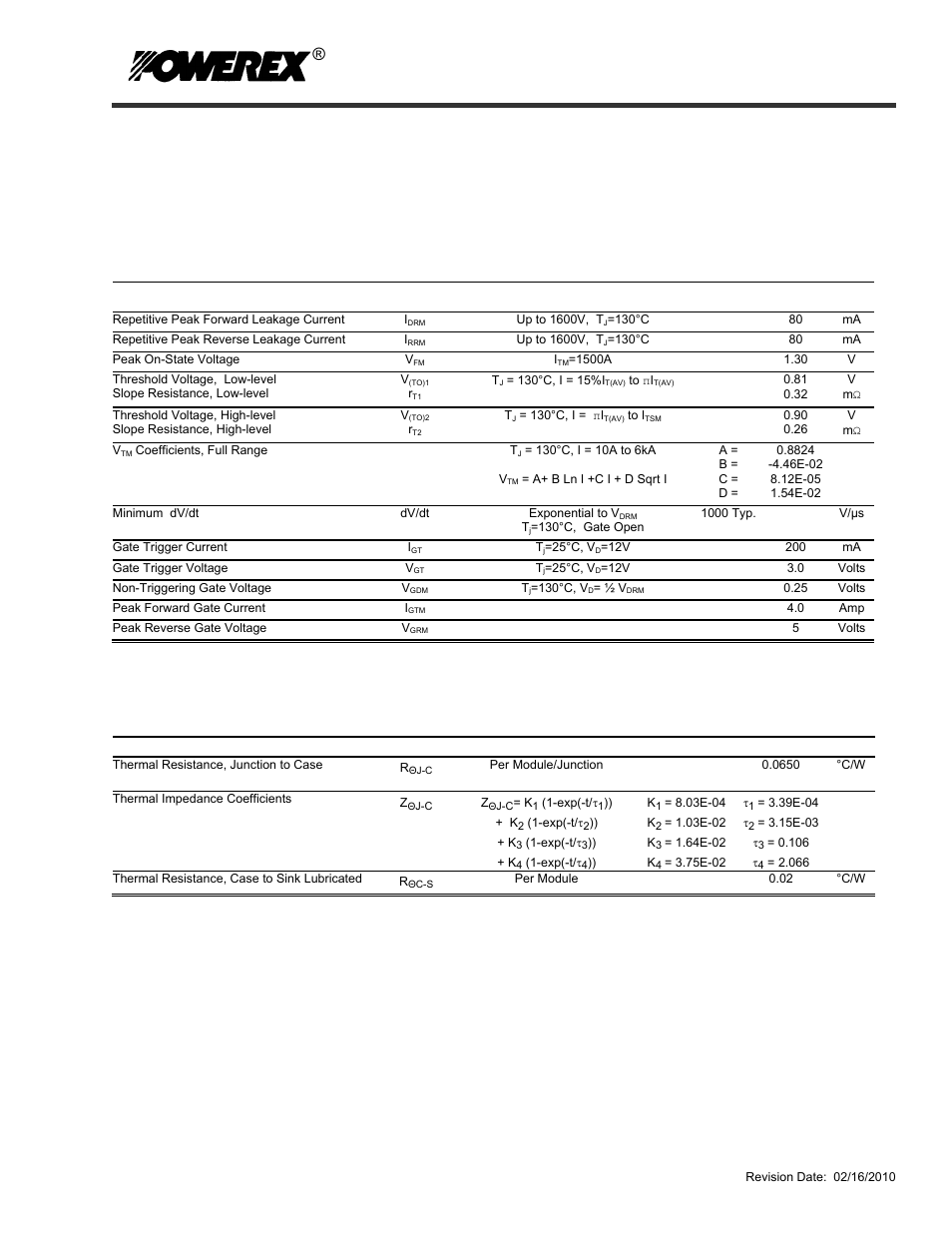 Ls43, Pow-r-blok, Electrical characteristics, t | 25°c unless otherwise specified, Thermal characteristics | C&H Technology LS43__50 User Manual | Page 4 / 5