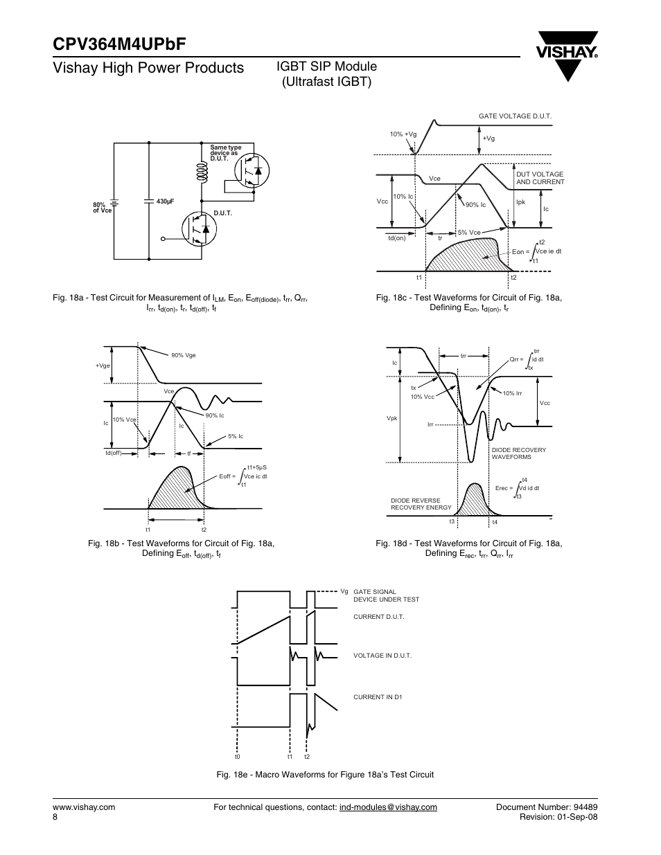 Cpv364m4upbf, Vishay high power products, Igbt sip module (ultrafast igbt) | C&H Technology CPV364M4UPbF User Manual | Page 9 / 12