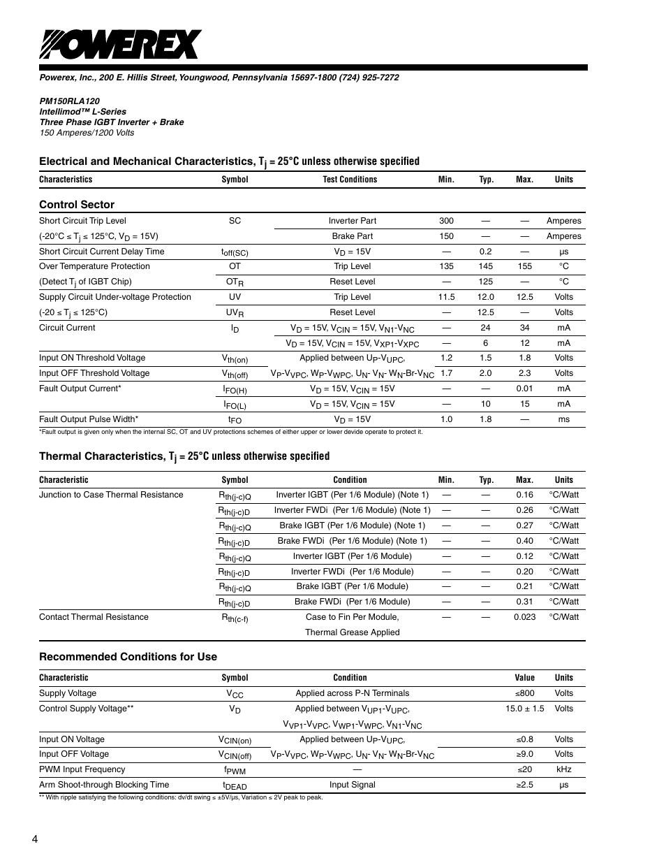 C&H Technology PM150RLA120 User Manual | Page 5 / 7