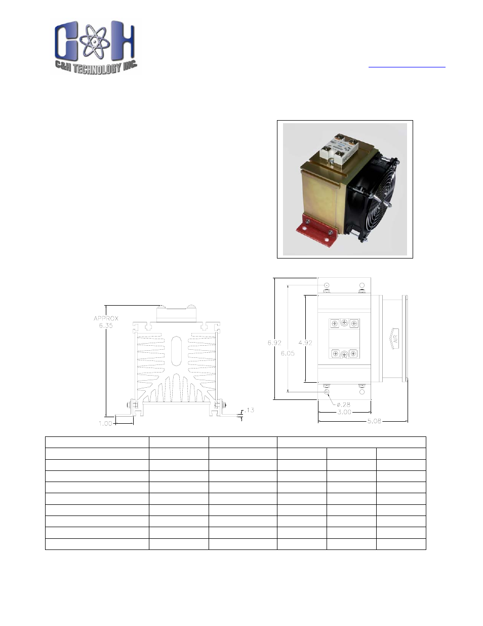 C&H Technology CHASSR100 User Manual | 4 pages