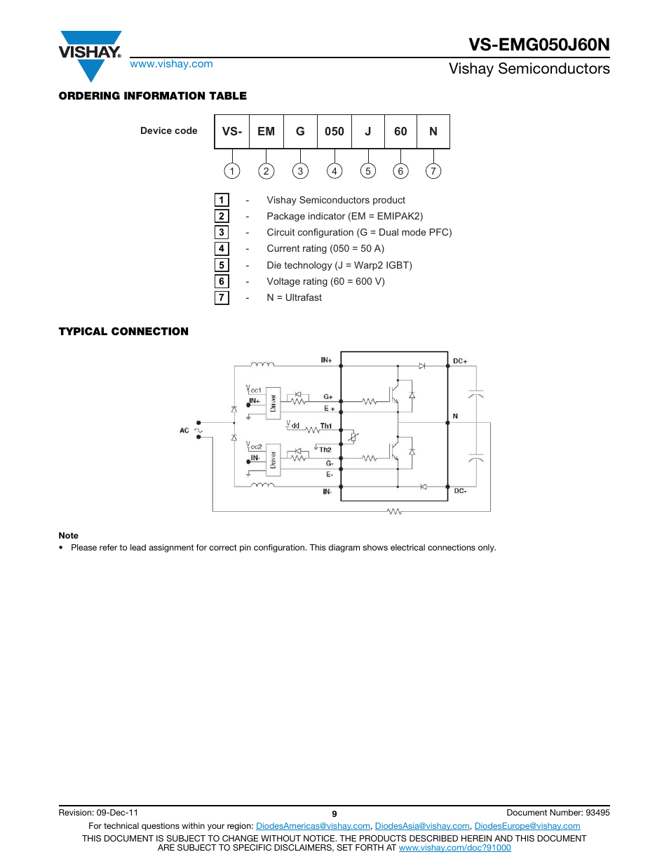 Vishay semiconductors | C&H Technology VS-EMG050J60N User Manual | Page 10 / 13