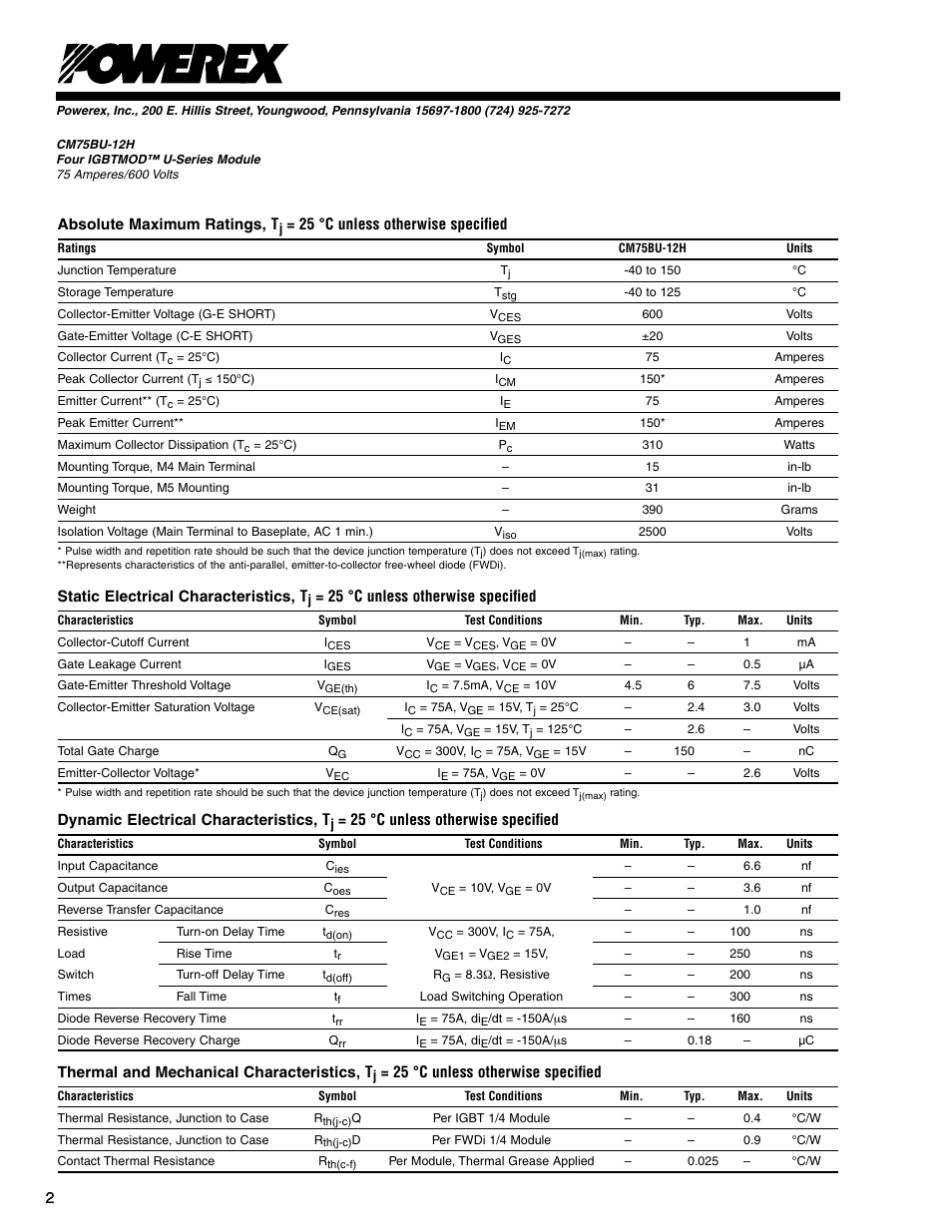 C&H Technology CM75BU-12H User Manual | Page 5 / 7