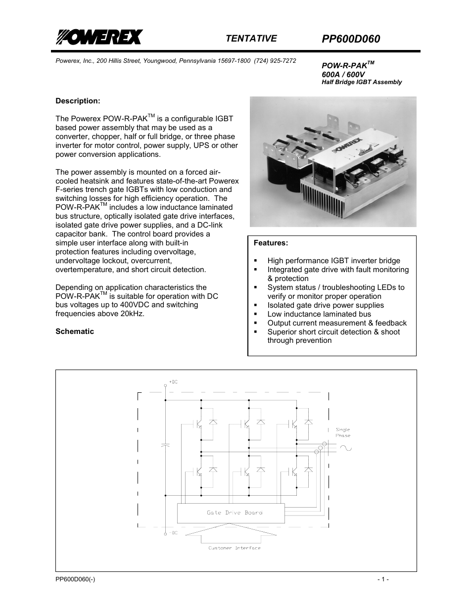 Schematic | C&H Technology PP600D060 User Manual | Page 2 / 8
