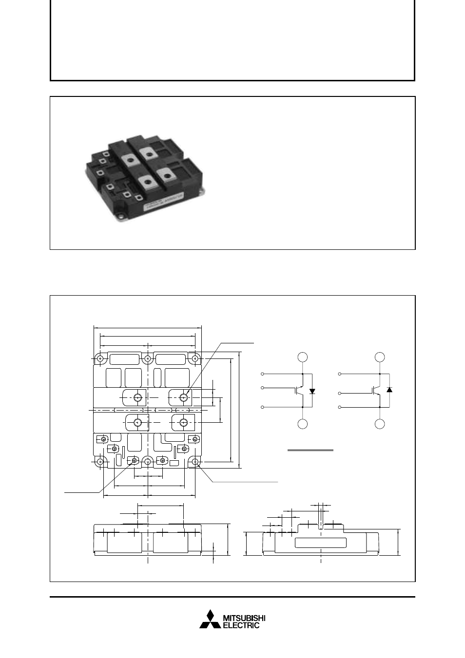 800a ● v, Mitsubishi hvigbt modules, High power switching use insulated type | C&H Technology CM800DZ-34H User Manual | Page 2 / 18