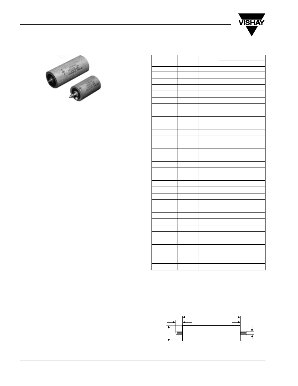 High voltage dc filter capacitors, Vishay esta | C&H Technology EC User Manual | Page 2 / 2