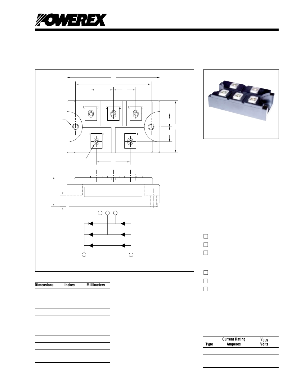 Three-phase diode bridge module, Label | C&H Technology RM75TPM-H _ -24 _ -2H User Manual | Page 2 / 3