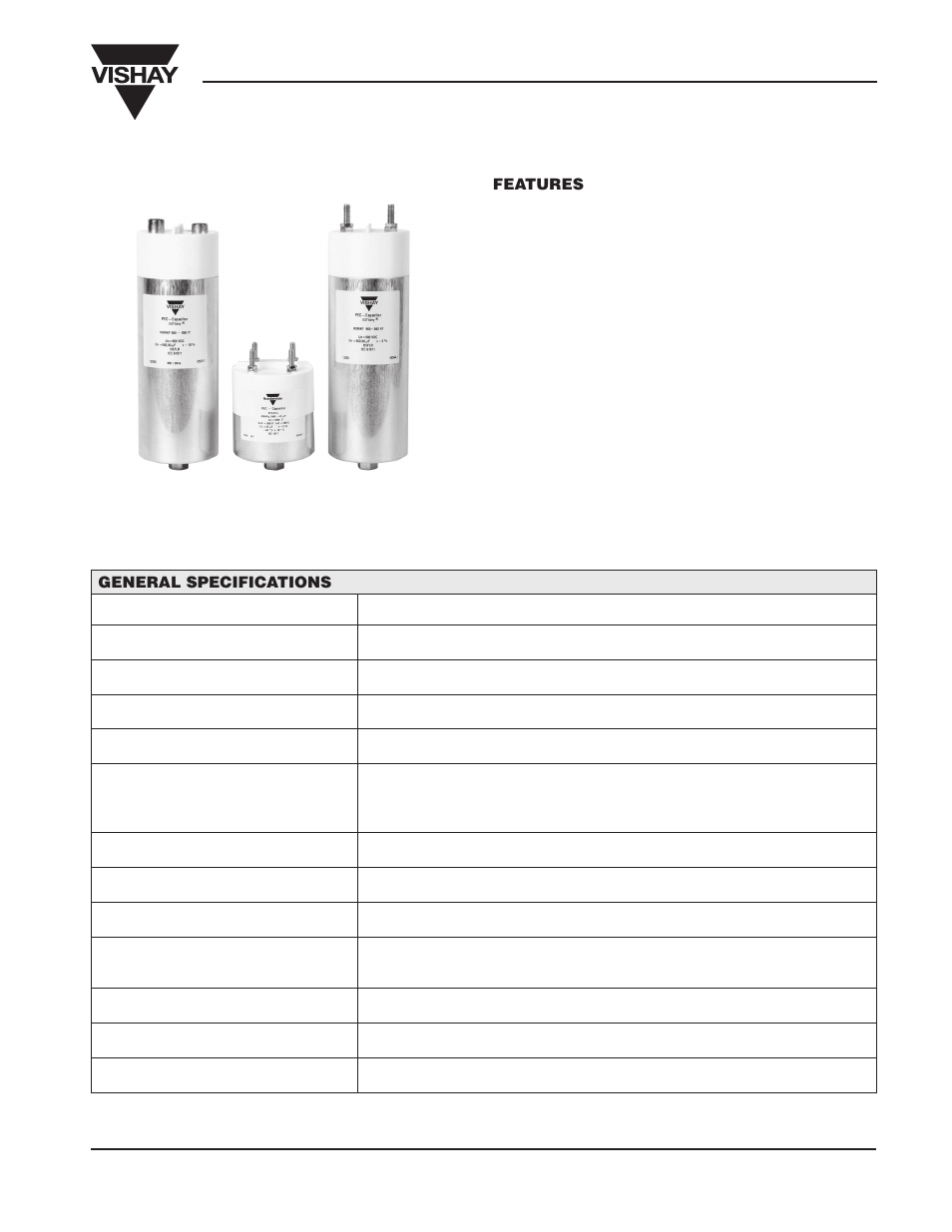 Hdmkp, Capacitors for power electronics, Vishay esta | C&H Technology HDMKP User Manual | Page 2 / 3