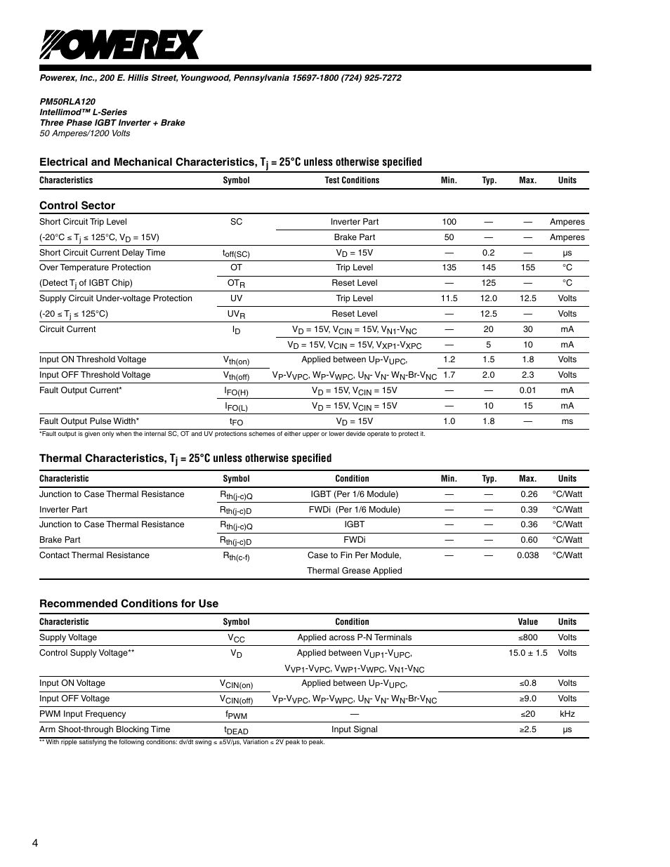 C&H Technology PM50RLA120 User Manual | Page 5 / 7