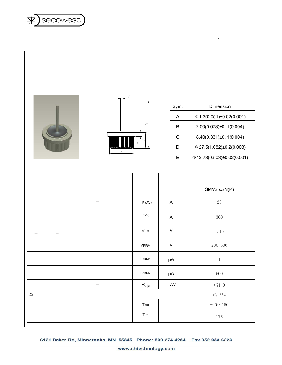 C&H Technology SMV25xxN(P) User Manual | 1 page