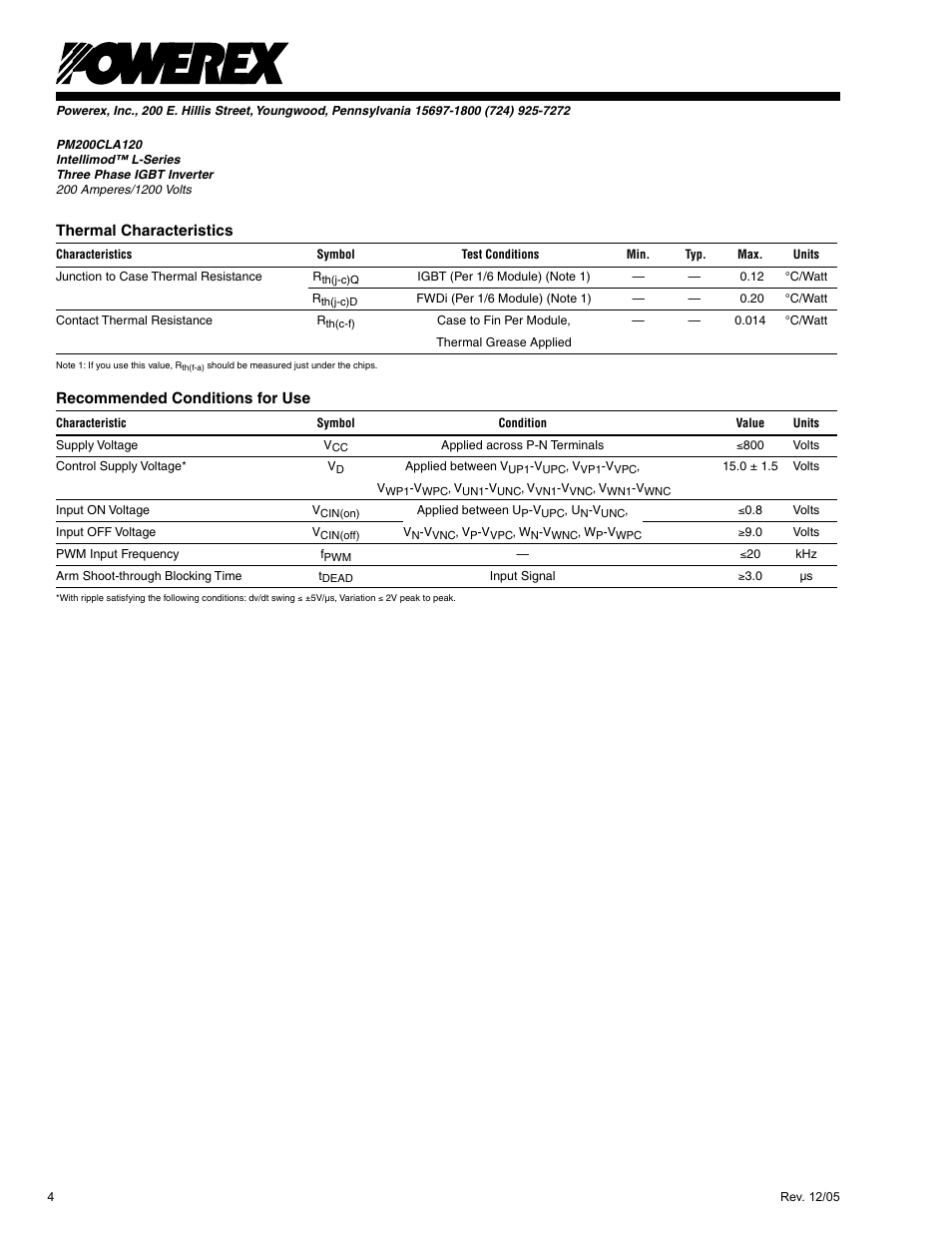 C&H Technology PM200CLA120 User Manual | Page 5 / 7