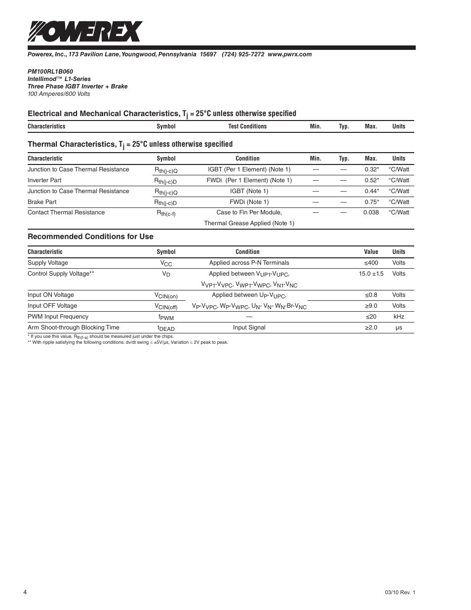 C&H Technology PM100RL1B060 User Manual | Page 5 / 8