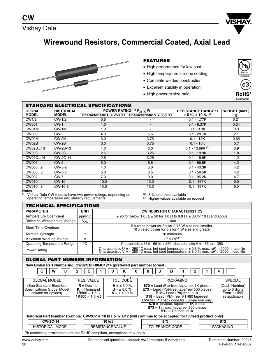 C&H Technology CW User Manual | 3 pages