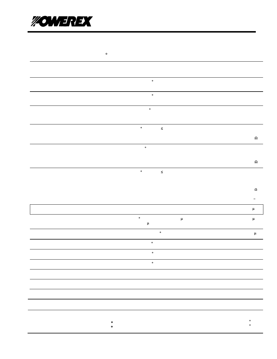 Phase control thyristor, Electrical characteristics, t, 25 ° c unless otherwise specified | Thermal characteristics | C&H Technology TBS7xx3203DH User Manual | Page 4 / 4