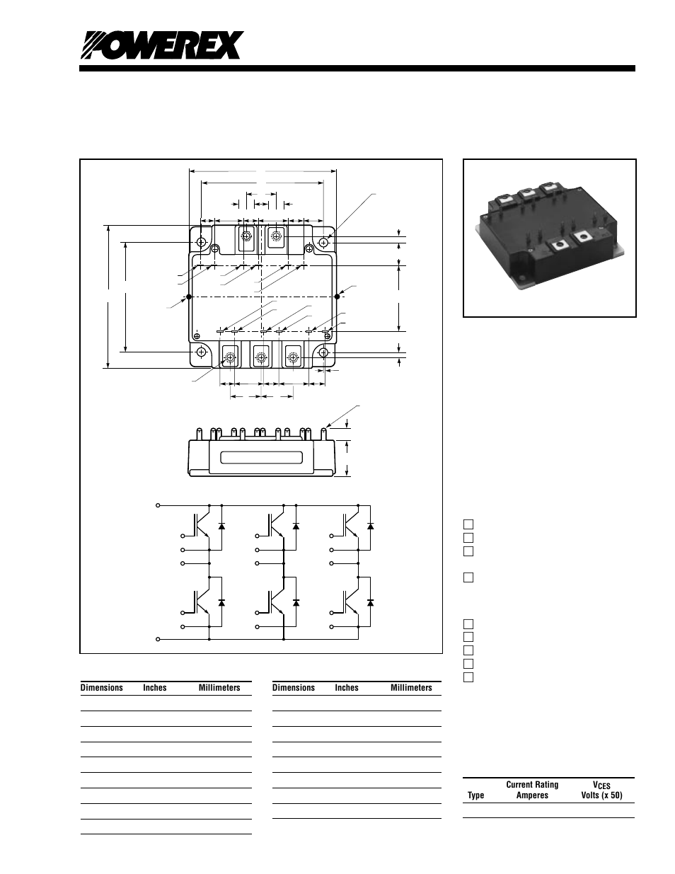 Six igbtmod™ u-series module, Cm75tu-24h | C&H Technology CM75TU-24H User Manual | Page 2 / 5