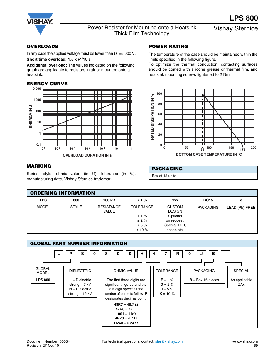 Lps 800, Vishay sfernice | C&H Technology LPS800 User Manual | Page 4 / 5