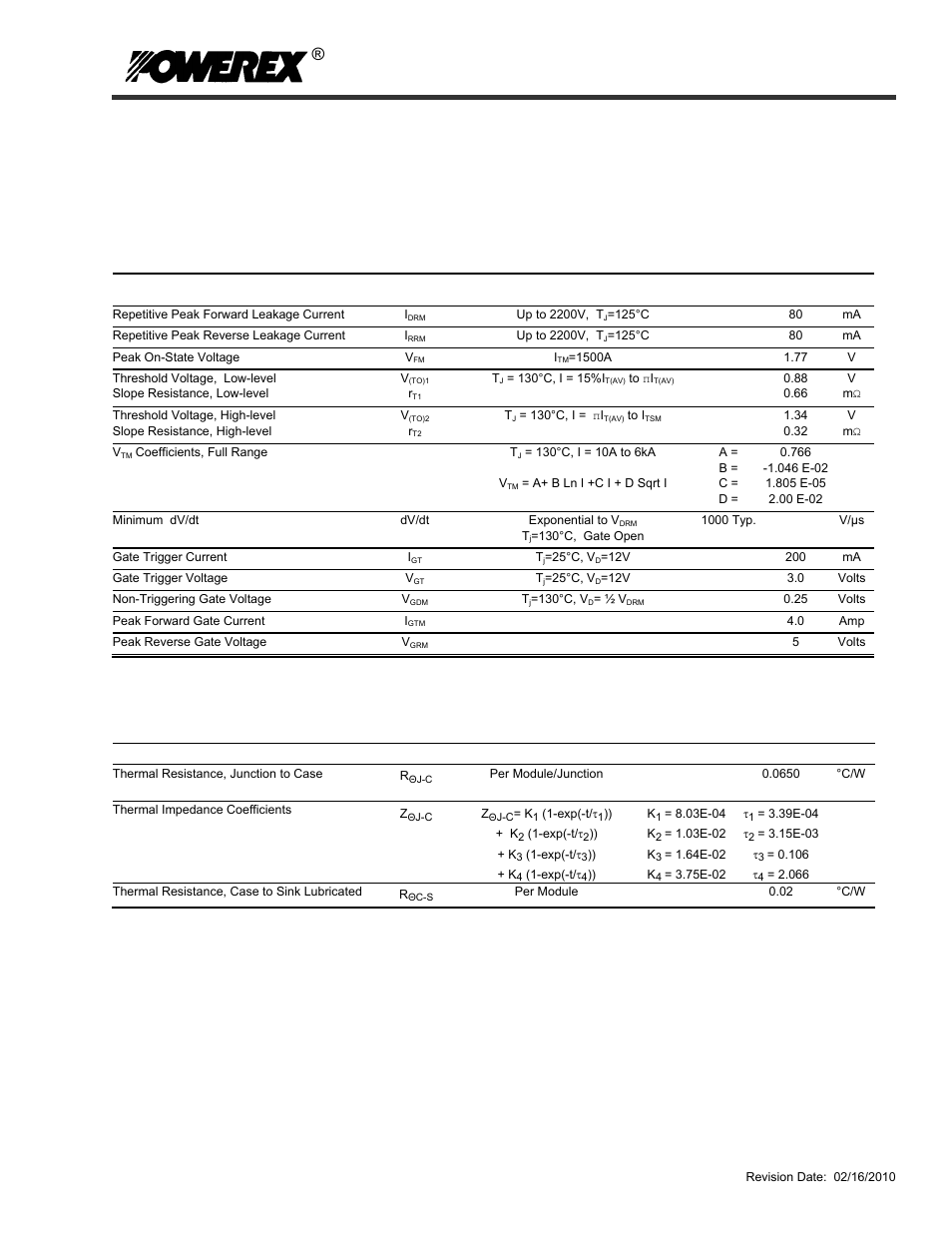 Ls43, Pow-r-blok, Electrical characteristics, t | 25°c unless otherwise specified, Thermal characteristics | C&H Technology LS43__43 User Manual | Page 4 / 5