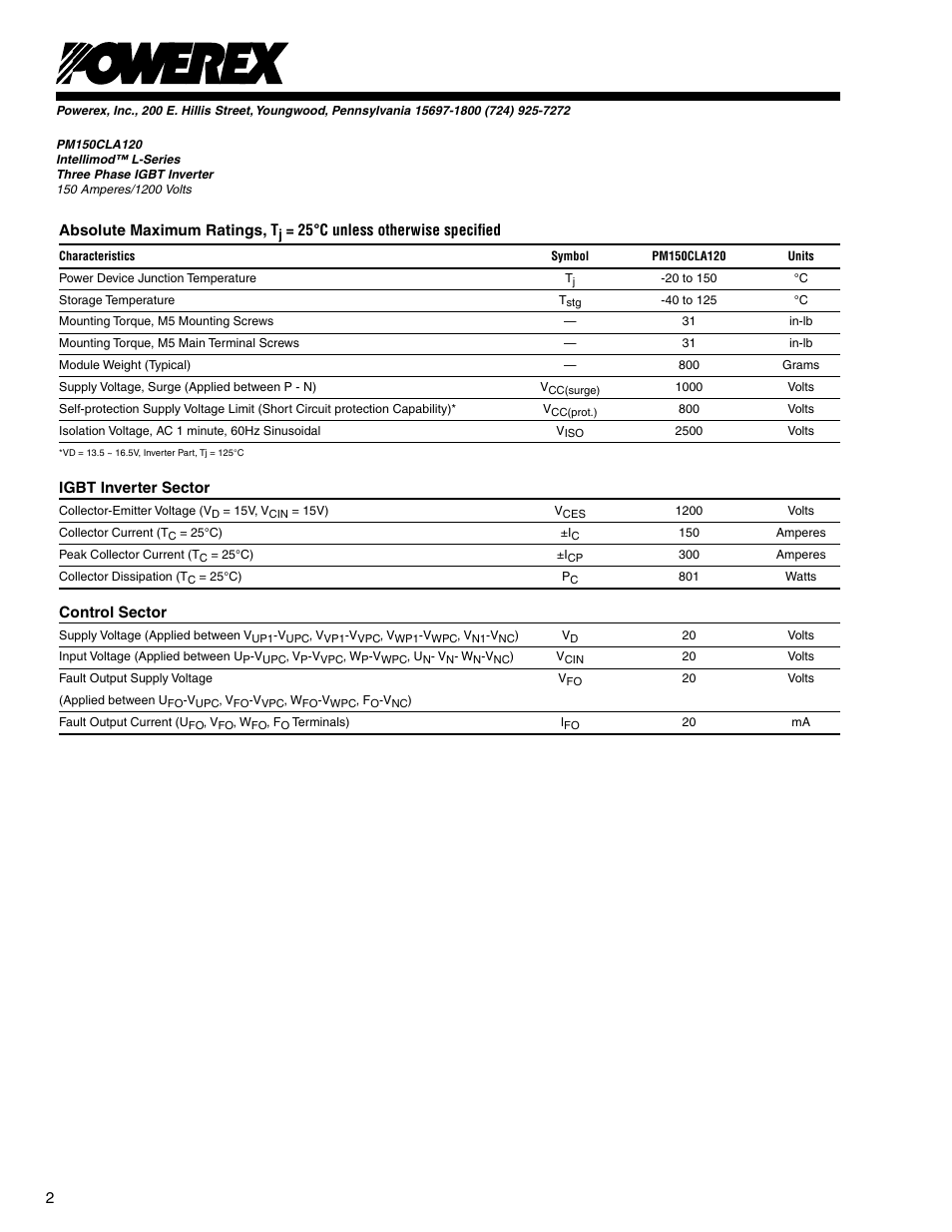 C&H Technology PM150CLA120 User Manual | Page 4 / 8