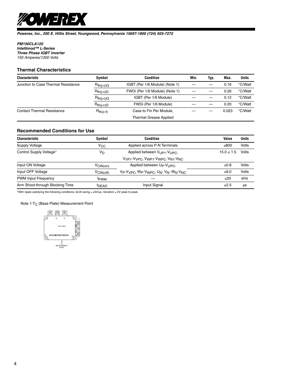 C&H Technology PM150CLA120 User Manual | Page 6 / 8