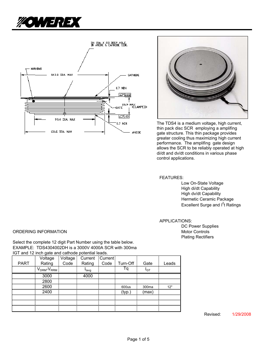 Data sheet, Tds4 2 | C&H Technology TDS4__4002 User Manual | Page 2 / 6