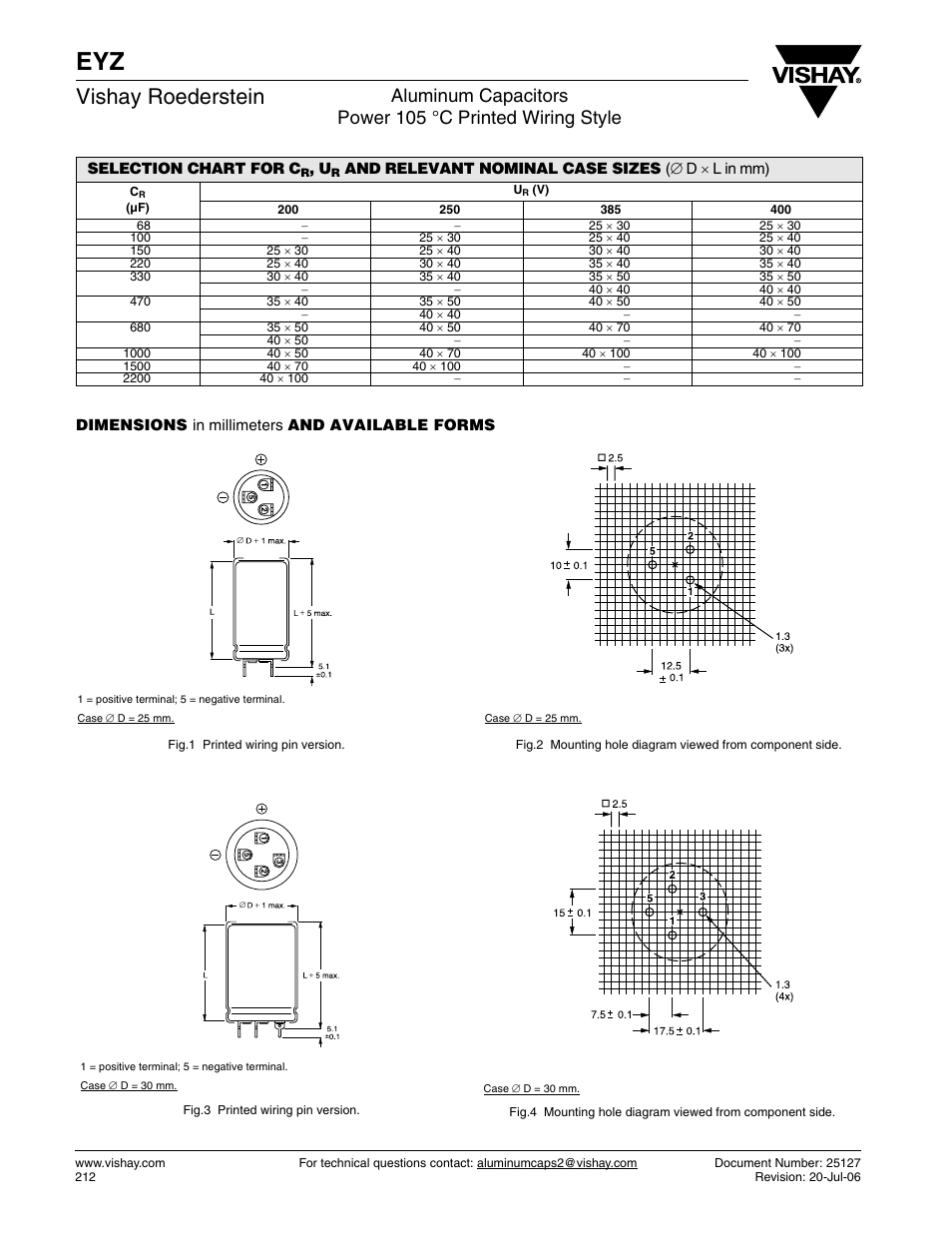 Vishay roederstein | C&H Technology EYZ User Manual | Page 3 / 8