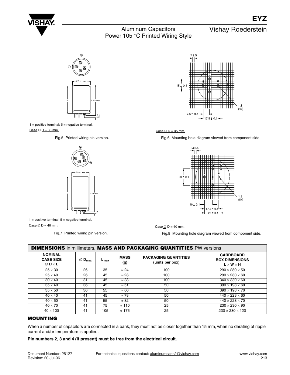 Vishay roederstein | C&H Technology EYZ User Manual | Page 4 / 8