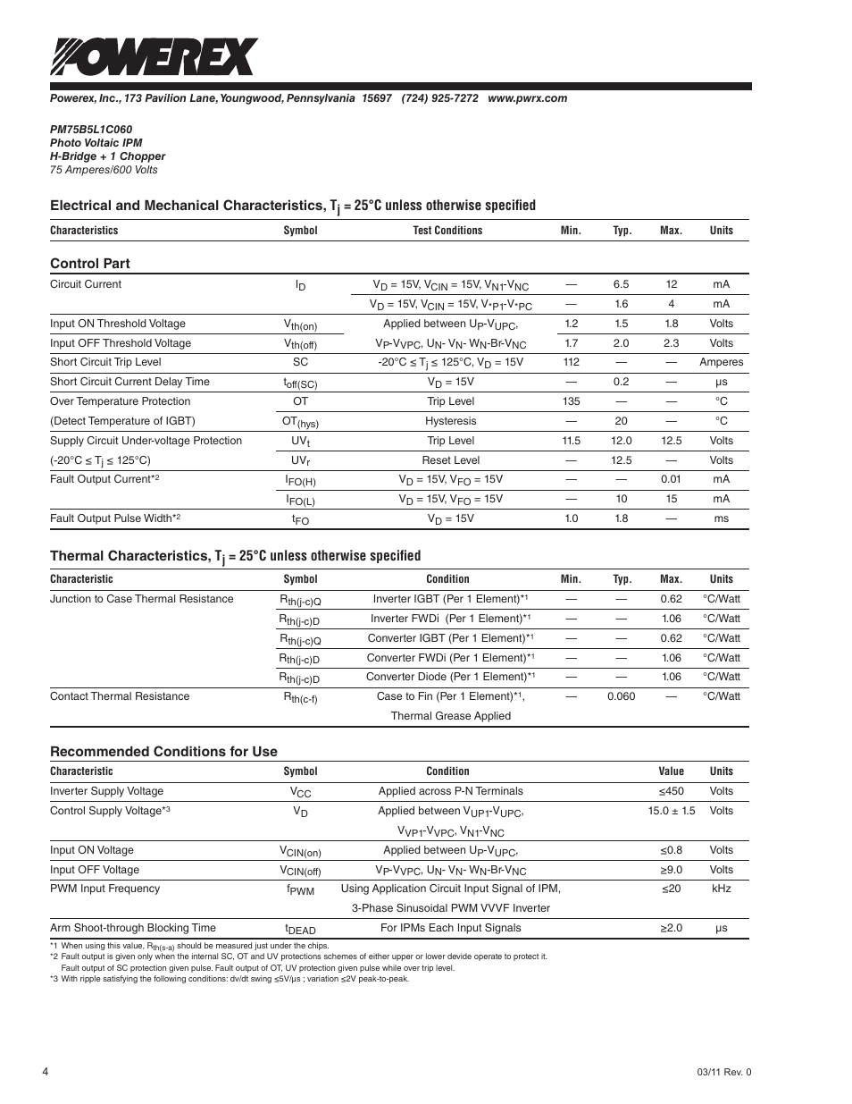 C&H Technology PM75B5L1C060 User Manual | Page 5 / 5