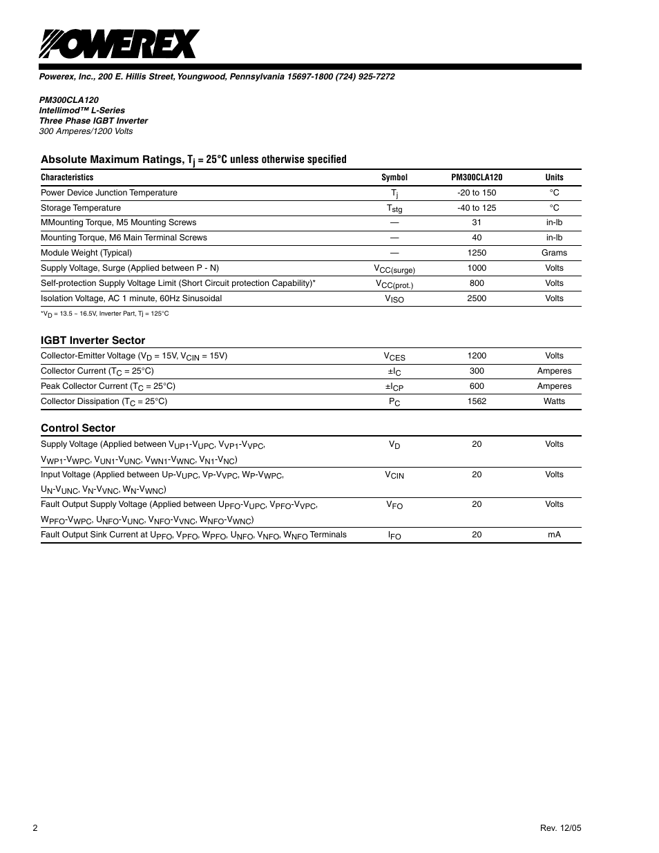 C&H Technology PM300CLA120 User Manual | Page 3 / 7