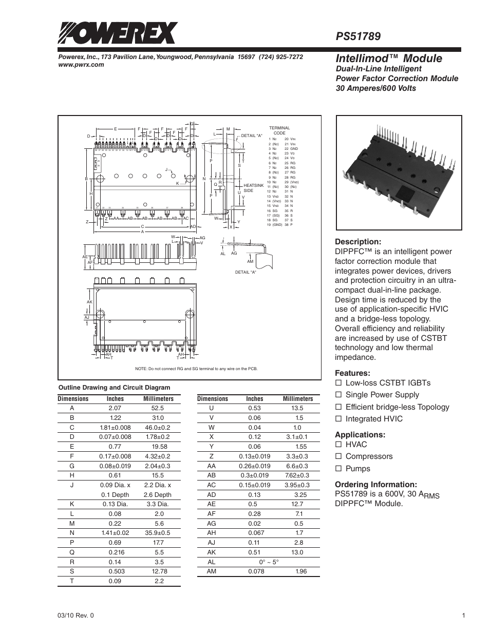 Intellimod™ module, Dippfc™ module | C&H Technology PS51789 User Manual | Page 2 / 5