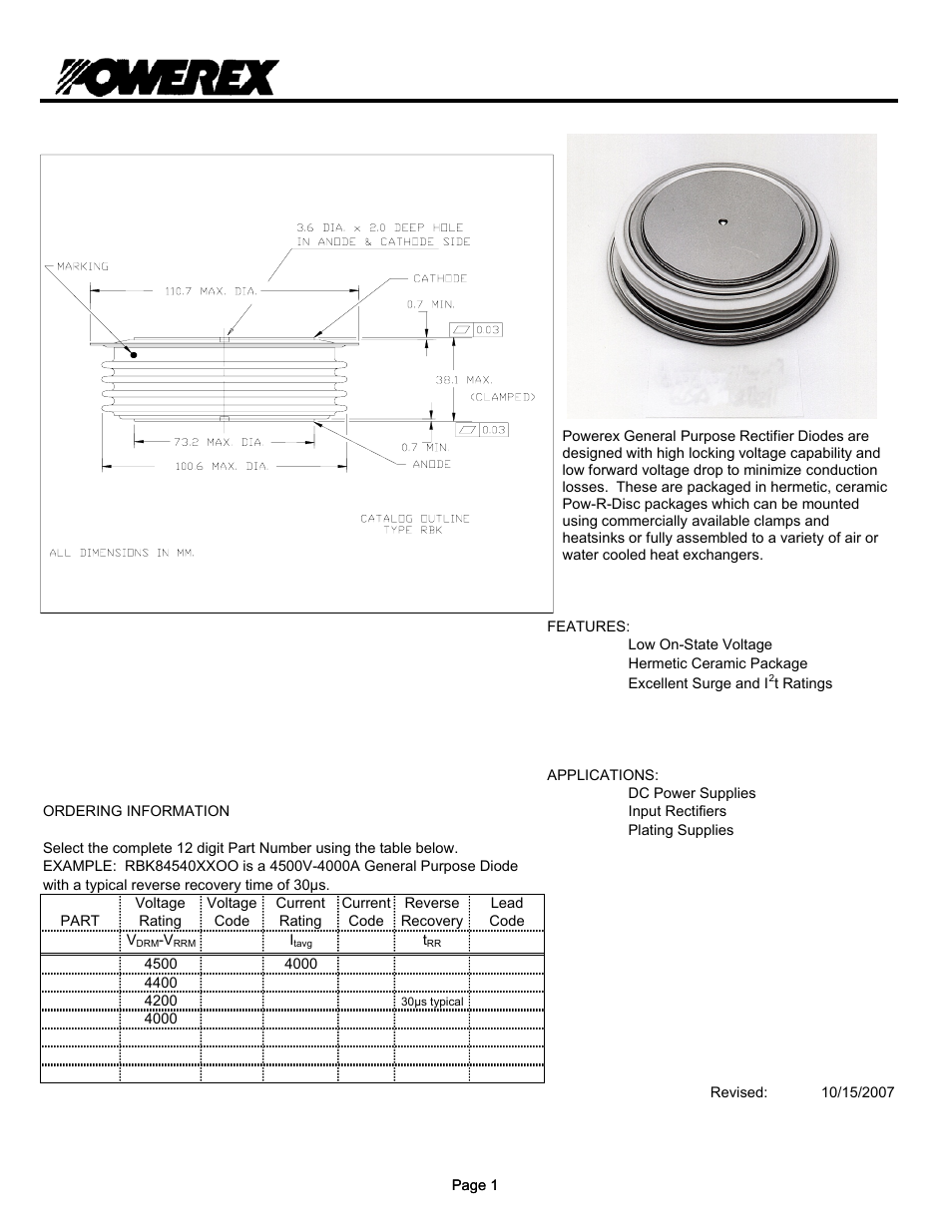 Rbk8 xx | C&H Technology RBK8--40 User Manual | Page 2 / 5