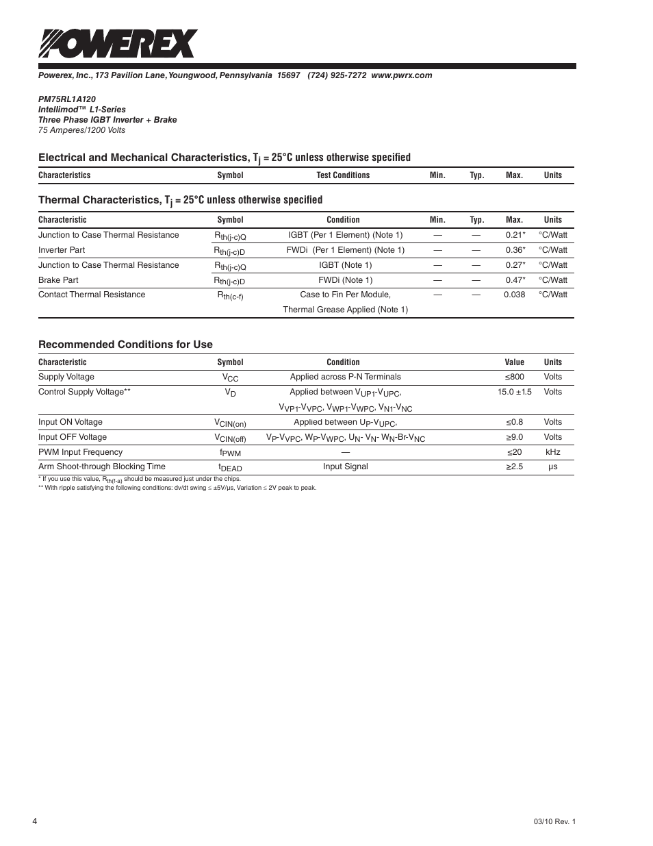C&H Technology PM75RL1A120 User Manual | Page 5 / 8