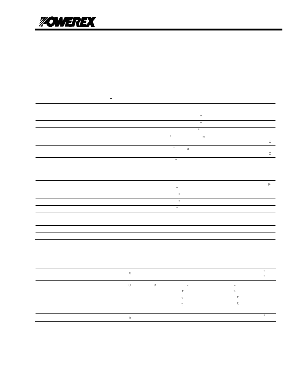 Pa43, Pow-r-blok, Electrical characteristics, t | 25 ° c unless otherwise specified, Thermal characteristics | C&H Technology PA43__07 User Manual | Page 4 / 6