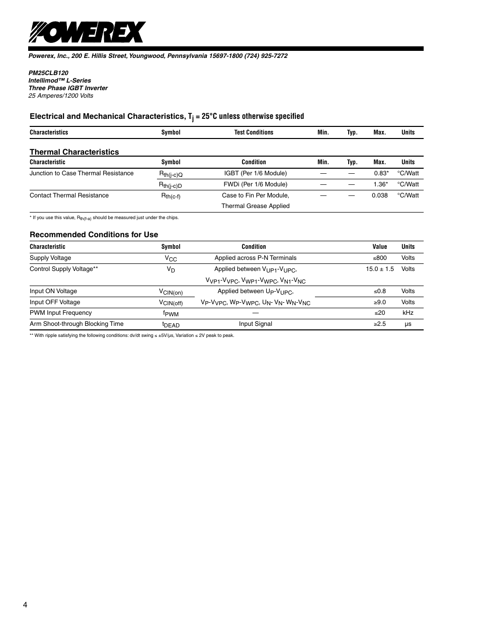 C&H Technology PM25CLB120 User Manual | Page 5 / 7